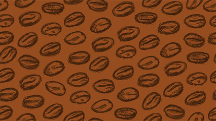 coffee bean seamless pattern. background coffee beans seamless pattern. Seamless Coffee Bean Pattern for package. coffee beans.