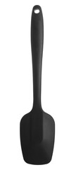 One black spatula isolated on white. Kitchen utensil