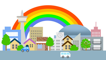 街の発展のイメージイラスト
