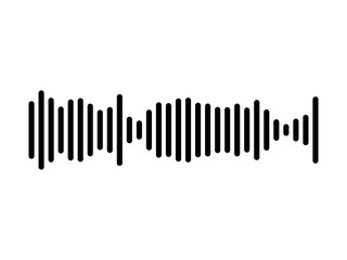 Sound Wave Vector Isolated on White. Podcasting Audio Sound Wave Abstract. Audio Sound Wave Vector.