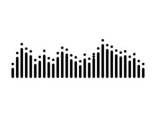 Sound Wave Vector Isolated on White. Podcasting Audio Sound Wave Abstract. Audio Sound Wave Vector.