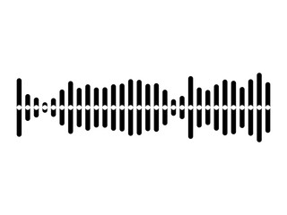 Sound Wave Vector Isolated on White. Podcasting Audio Sound Wave Abstract. Audio Sound Wave Vector.