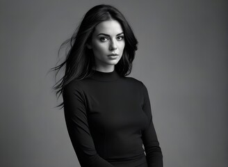 Stylish Portrait of a Woman in Fashionable Attire