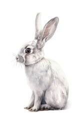Obraz premium White Rabbit Watercolor
