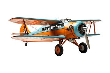 A small motor plane Isolated on transparent background
