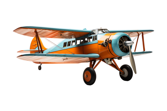 A small motor plane Isolated on transparent background