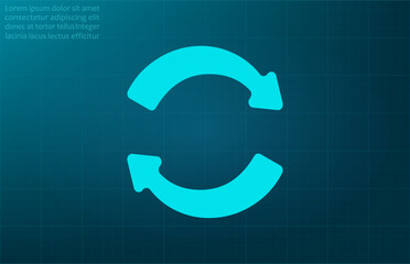 Vector illustration, blue background.