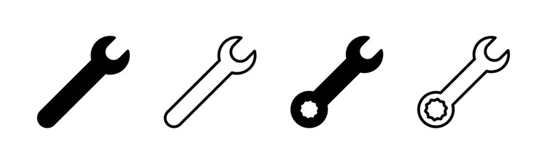 Wrench icon set. repair icon vector. tools icon vector