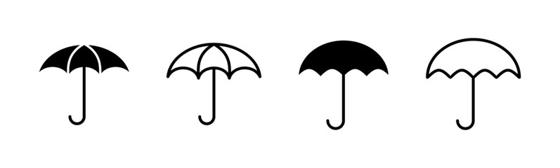 Umbrella icon set. umbrella sign icon
