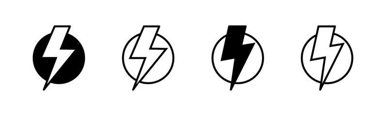 Power icon set. Power Switch Icon. Electric power