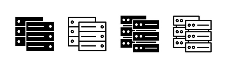 Database icon set. database vector icon