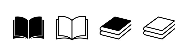 Book icon set. open book icon vector. ebook icon