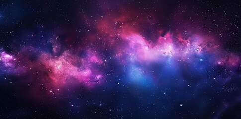Naklejka premium Futuristic Space Pixel Background. Abstract digital pixelated space backdrop