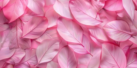 Fototapeta premium Delicate Pink Leaves. Serene and Tranquil Nature Background Concept