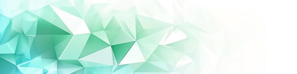 Obraz premium Light blue and white background with light green triangles, geometric shapes, flat design, vector graphics, simple shapes, white space in the center of each triangle, simple lines