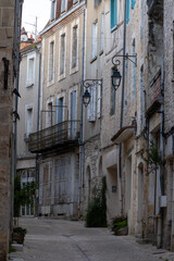 Souillac small market town in Lot department in France, on river Dordogne in agricultural region known for its walnuts, strawberries, houses and streets