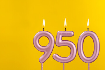 Number of followers or likes - Candle number 950