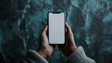 person holding smartphone, iPhone mockup, iPhone screen cut out mockup technology graphic design illustration cutout green screen hand holding black smartphone vector business, clean dark background