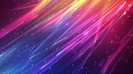 Colorful gradient divergent lines technology background