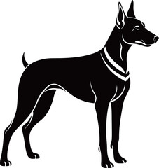 Doberman Terrier.Vector illustration ready for vinyl cutting.