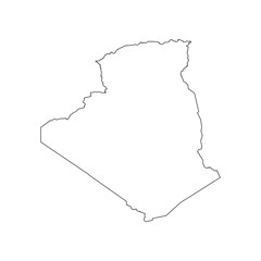 Highly detailed map of Algeria