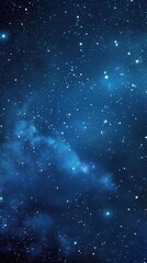 Naklejka premium Sparkling Starry Night. Serene and magical night sky with bright stars