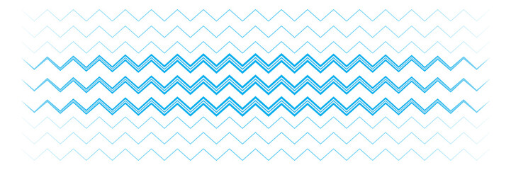 Zig-zag chevron blue pattern background for decorative design isolated on white background. this seamless geometric vector shape usage is : print textile fabric