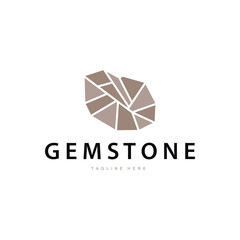 Fototapeta premium Gemstone Logo Stone Jewelry Vector Template Premium