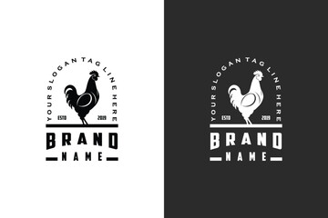 logo design chicken silhouette vector template © Deas Carlos