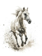 Horse Running in Sand