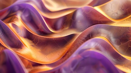 Obraz premium Captivating Metallic Waves:Shimmering 3D Abstract Background for Digital Art and Design
