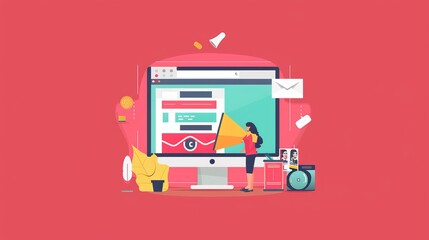 Digital Marketing Strategy Illustration