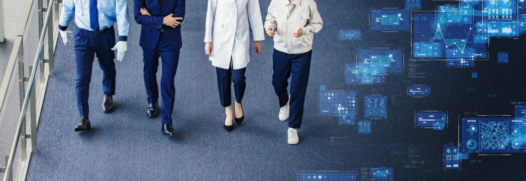 People of various professions and digital technology concept. - Powered by Adobe