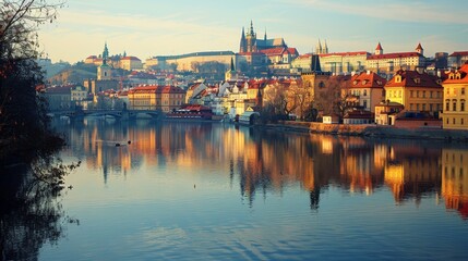 Fototapeta premium City View with Historical Buildings