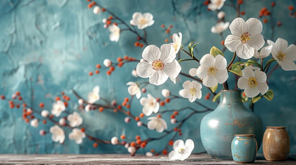 panel wall art, wall decoration, marble background with flowers designs