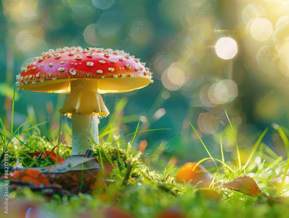 Canvas Prints mushroom on forest floor