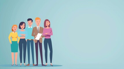 Obraz premium Teamwork and Collaboration: A Business Illustration