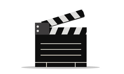 Clapperboard concept, film making, film video equipment, Clapperboard icon