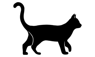 歩いている猫のシルエット