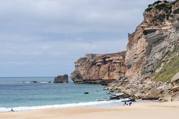 Main beach in Nazare, a surfing paradise town