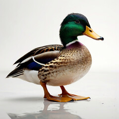 Obraz premium mallard duck on the snow