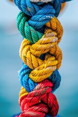Fototapeta premium Colorful Rope on Boat