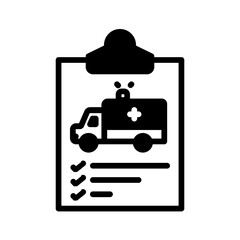 Vector solid black icon for Triage report