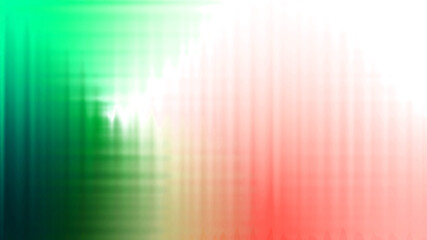 Abstract blurred background displaying a spectrum of green red colors merging together