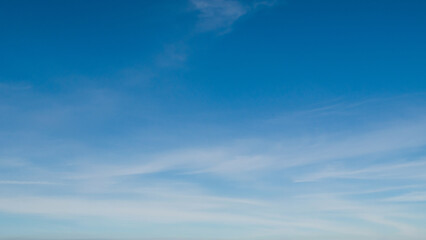 Fototapeta premium Soft blue sky with white cloud, natural background