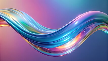 3D Rendered Iridescent Waves for Contemporary Designs