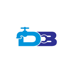 Letter D and B Plumber Logo Vector 001