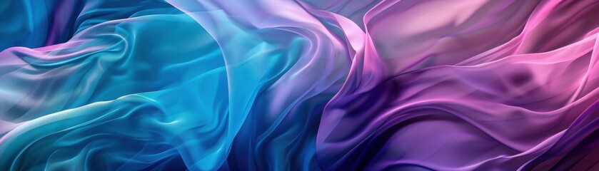 Fototapeta premium Abstract fluid art with blue and purple swirls, creating a mesmerizing and colorful background for creative designs and projects.