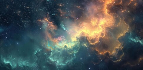 Celestial Magic. A serene and ethereal fantasy landscape