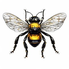 Fototapeta premium the AI Image Generator, a stunning bee is flying